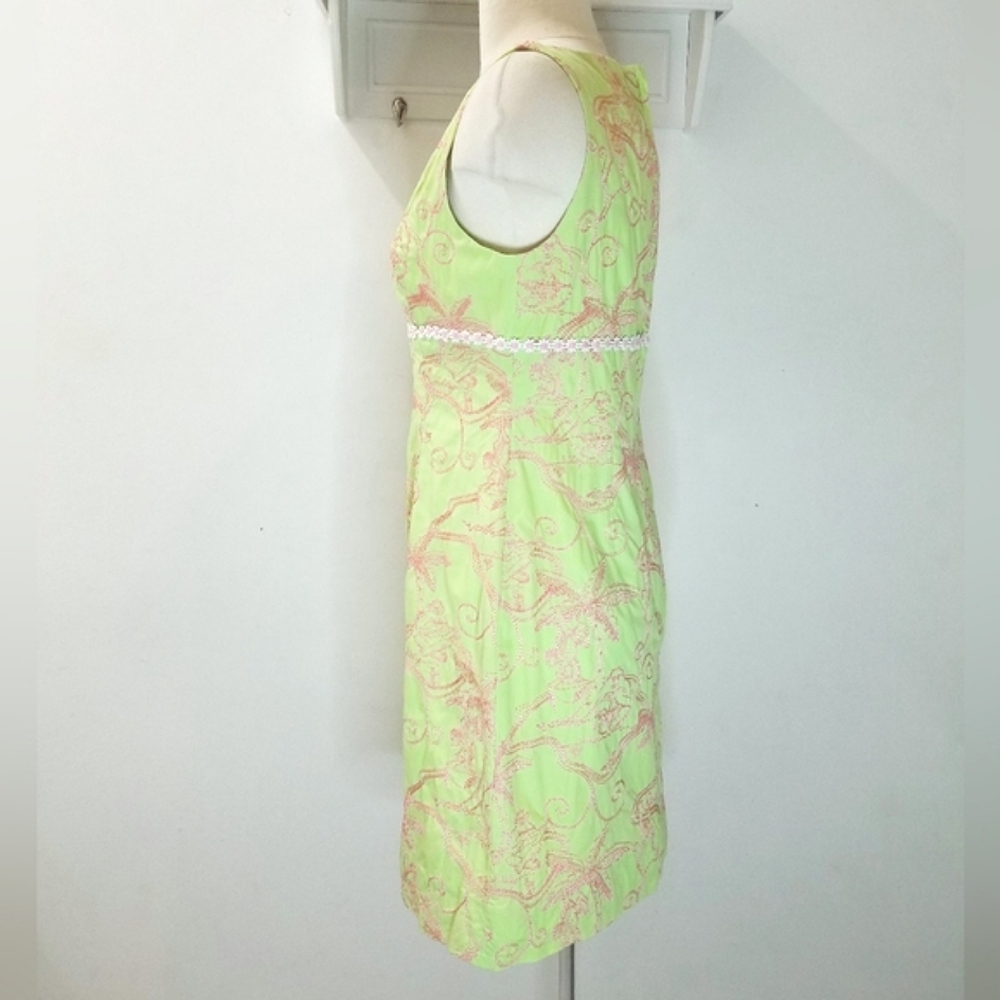Lilly Pulitzer Vintage White Label Staci Shift Dress Pistachio Monkey Business 4 - Picture 3 of 14
